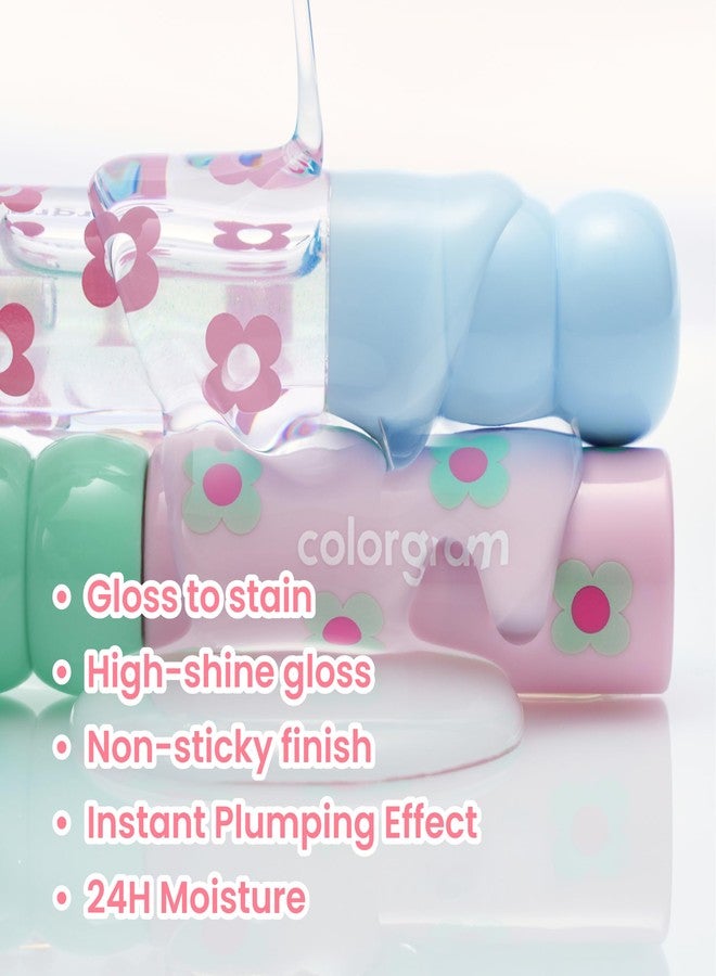 COLORGRAM Fruity Glass Tint Pearl Gloss | Long Lasting & Waterproof Lip Stain | Glossy Transparent Dewy Lip Gloss with subtle Pink Glitter, Buildable & Blendable for Glowing, Sparkling effect 0.11 Oz. - Image 3